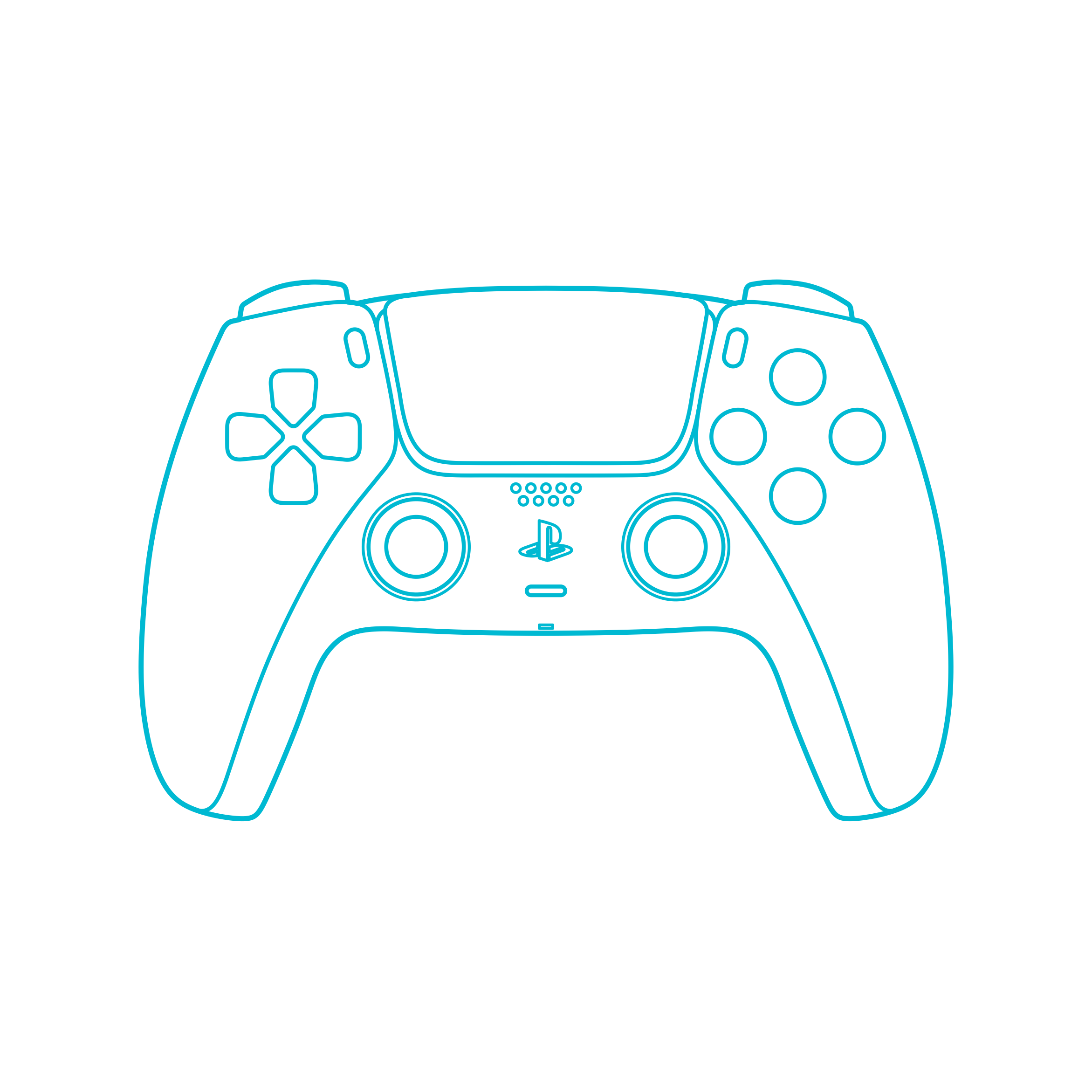 Digital Video Game Controllers Playstation 5 Dualsense Controller Outline Drawing Svg Vector Free Vectors